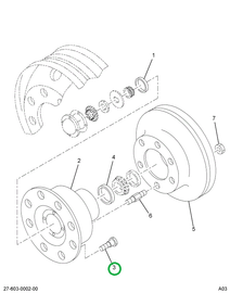 2503341C1 BOLT WHEEL HUB RT THREAD