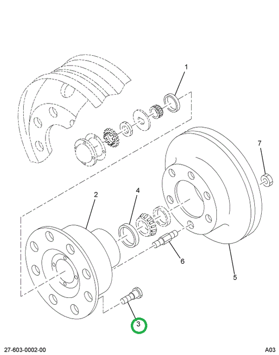 2503341C1 BOLT WHEEL HUB RT THREAD
