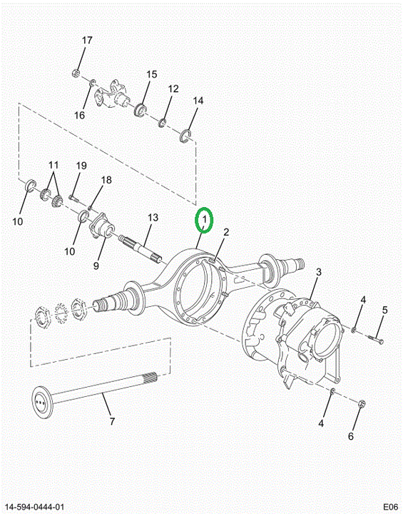 2503512C1 Housing, Axle W/brackets Front