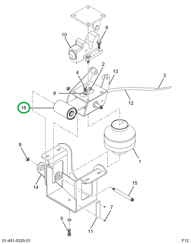 2503594C1 ARM CAB RR MTG HINGE