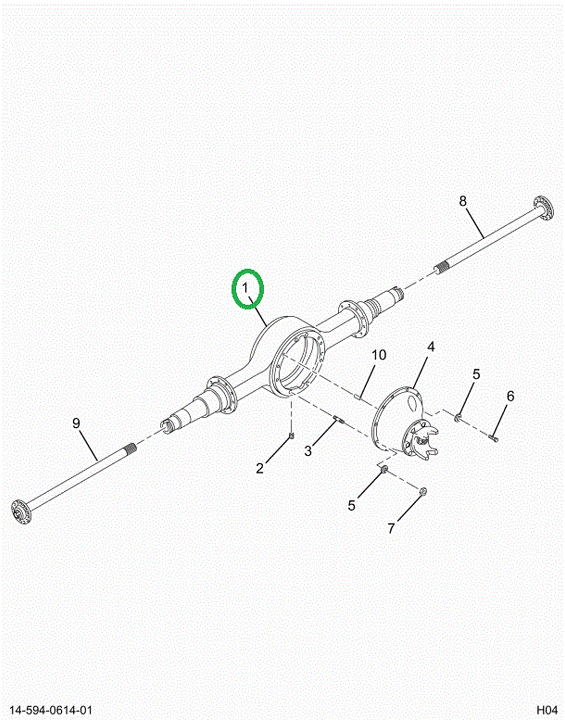 2503769C1 Housing, Axle Rear