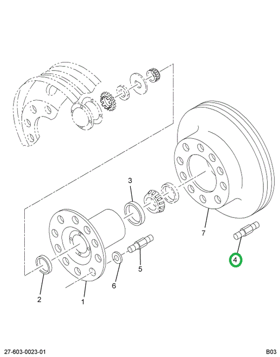 2503782C1 BOLT WHEEL HUB RT THREAD