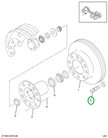 2503848C1 BOLT ROTOR MTG*9/16-12X2-1/2