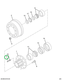 2503857C1 NUT,STUD WHL HUB 5/8 X 3.38