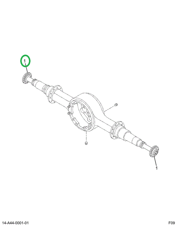 2503859C1 Shaft, Axle, Rear