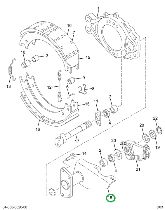 2504055C91 Bracket, Camshaft And Chamber,