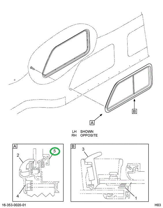 2504117C1 Screen, Sliding Window Rear Si