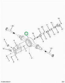 2504220C1 Housing, Forward Rear Axle W/b