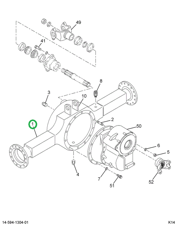 2504357C91 Housing, Forward Rear Axle