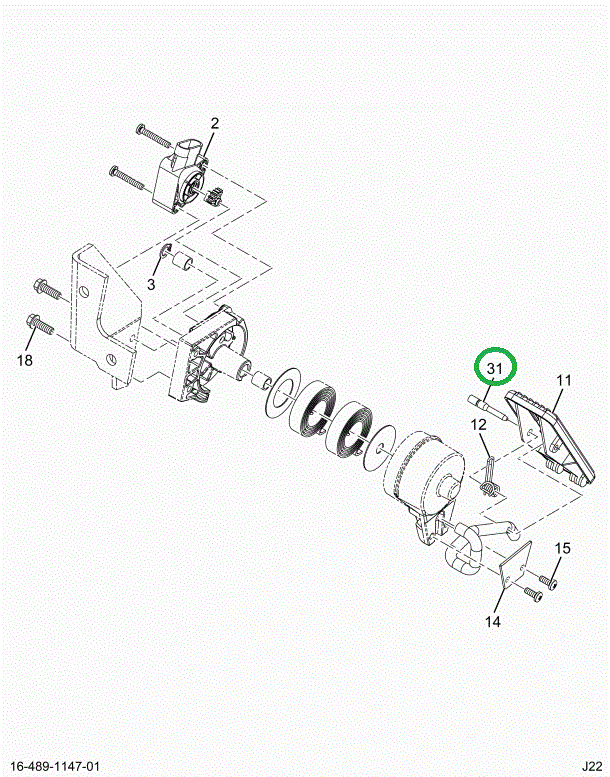 2505177C1 PIN ACCEL PEDAL