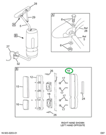 2505297C1 COVER MIR BACK CHROME LH