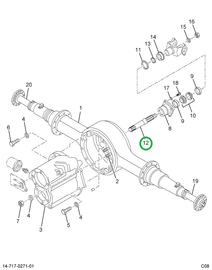 2505308C91 SHAFT ASSY OUTPUT W/NUT