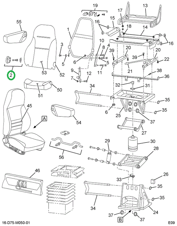 2505360C91 KNOB,KIT SEAT BACK RECLINE KNO