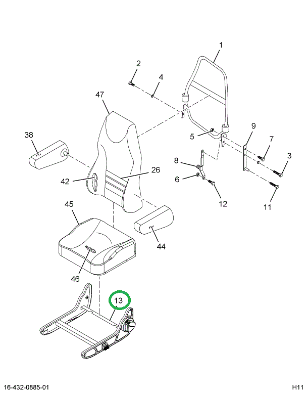 2505378C1 FRAME SEAT LOWER