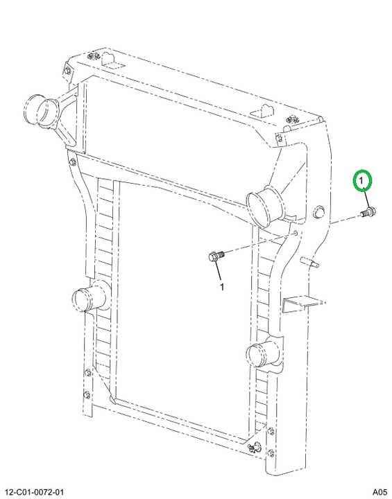 2505513C91 KT HDWR,KIT RADIATOR FRAME HAR