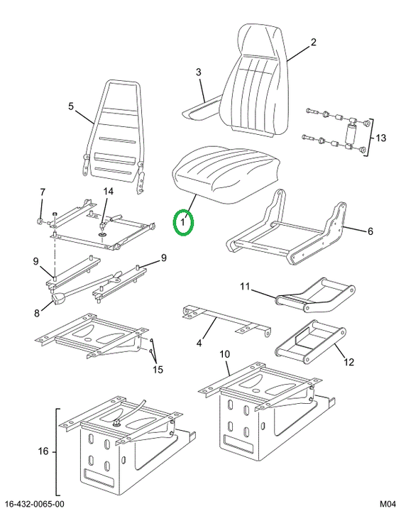 2505565C91 CUSHION SEAT BRWN VN VOC