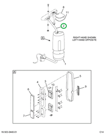 2505811C3 BRACKET ASSY RH BLK CBL LKDWN