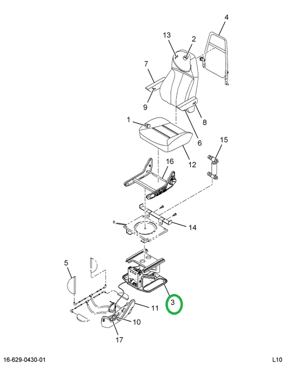 2505907C91 PEDESTAL SEAT