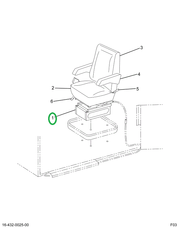 2505983C1 Pedestal, Seat Lower Base