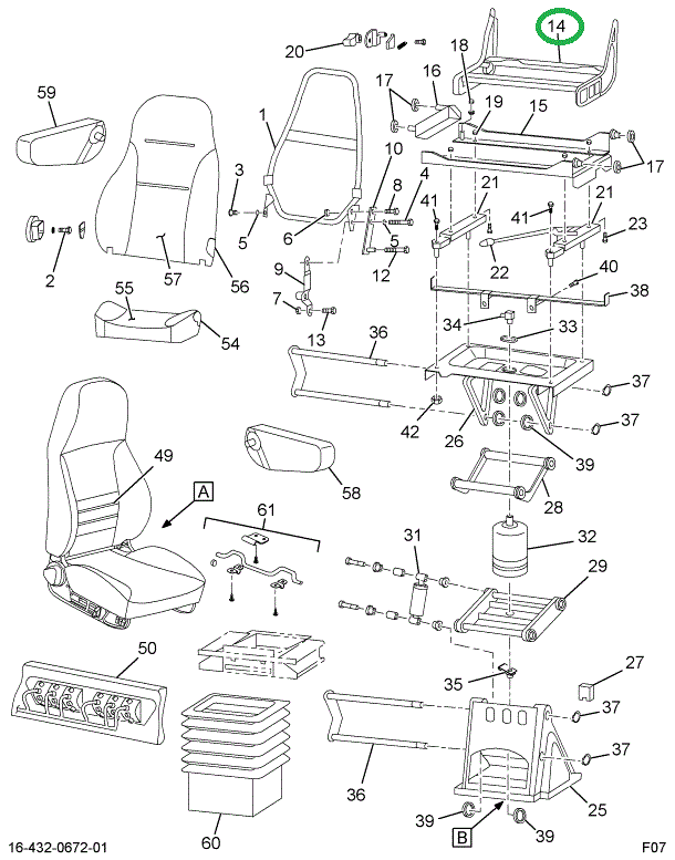 2505985C1 Frame, Seat, Lower
