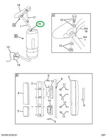 2506242C92 HOLDER ASSY CB ANTENNA