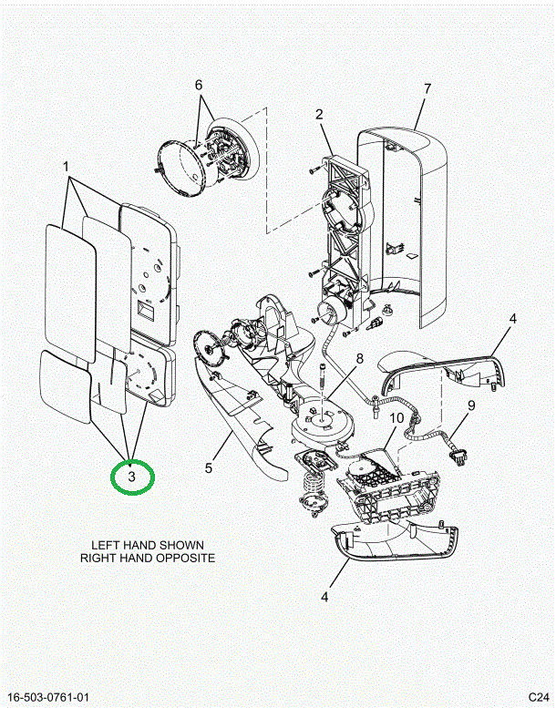 2514726C3 MIRROR,KIT, CONVEX GLASS, RH,
