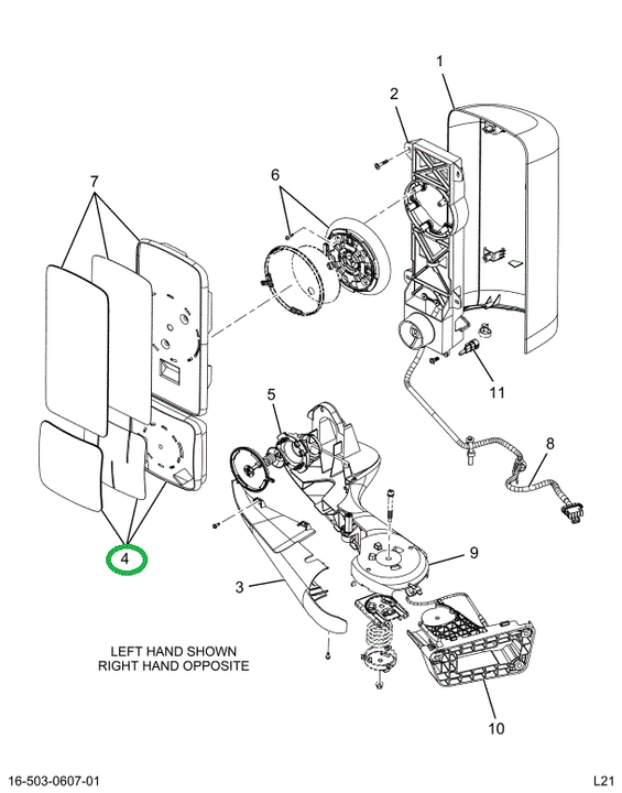 2514727C2 Kit, Convex Glass, Left Hand,