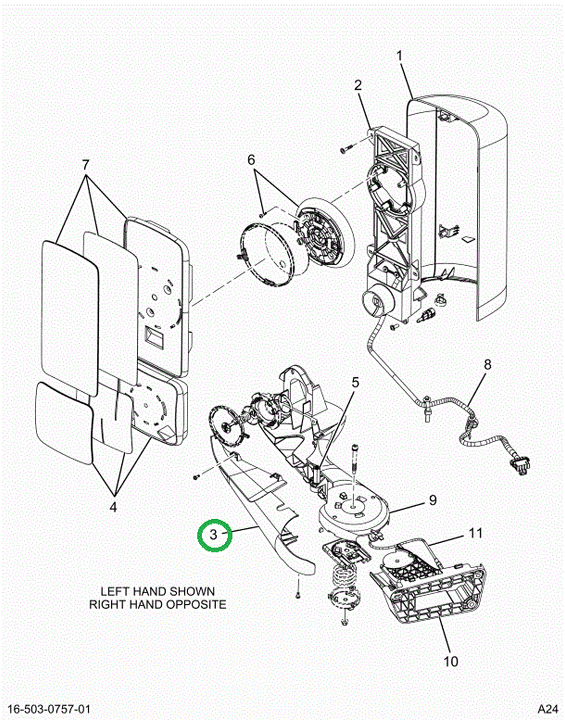 2514732C2 COVER,KIT, ARM COVER, RH, CB R