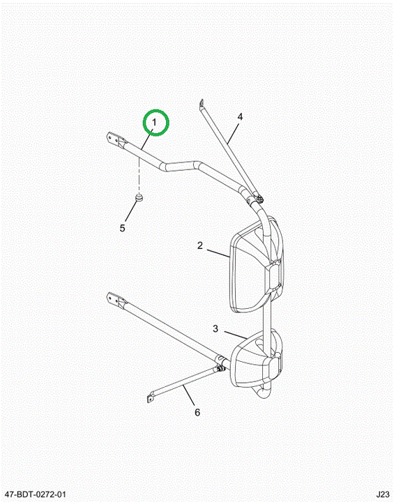 2514736C91 Arm, Mirror Assembly, Passenge