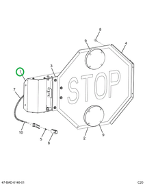 2515024C91 BASE, AIR STOP ARM, W/ NOTCH