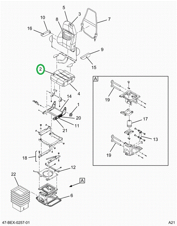 2515056C1 Foam, Seat Cushion, Bus