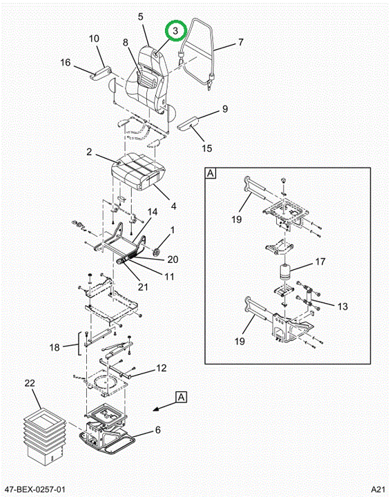 2515057C1 Foam, Seat Back
