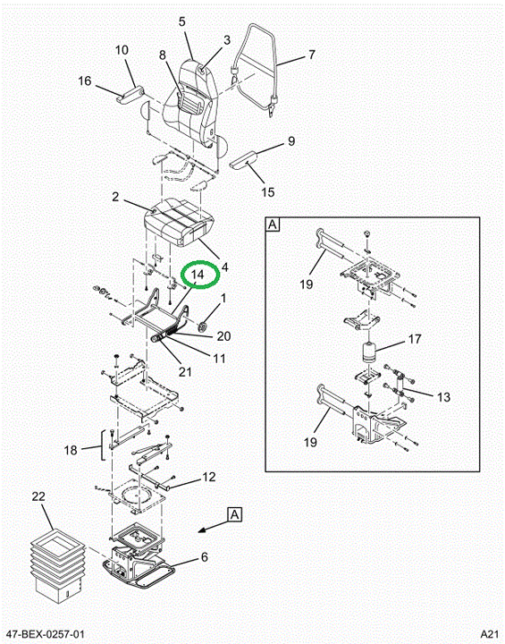 2515064C1 Frame, Lower Cushion