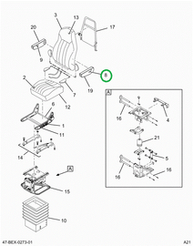2515069C1 Upholstery, Armrest, Bus, Driv