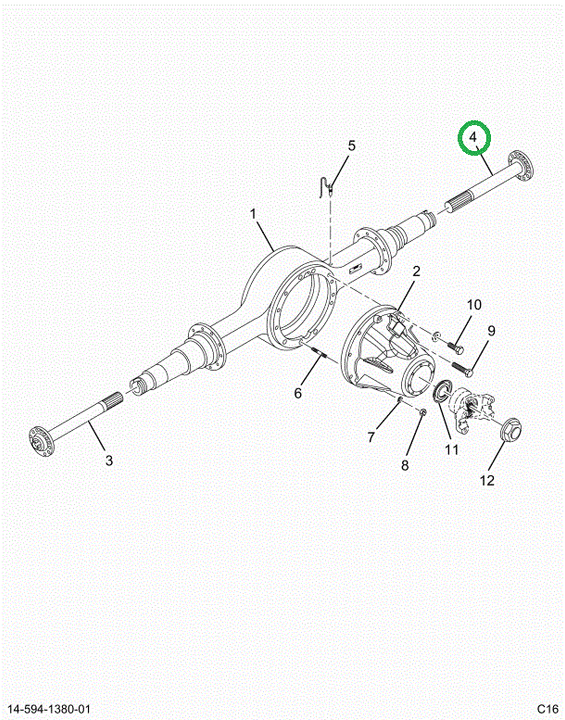 2515145C91 SHAFT,DANA AXLE SHAFT RH