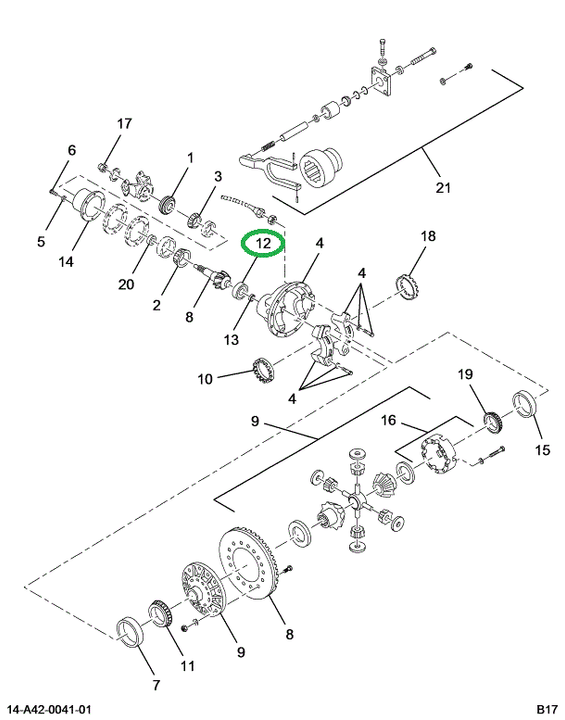 2515263C91 BEARING,INTER DIFF ROLLER BEAR
