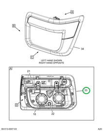 2515350C1 Bezel, Outer, Black Right Hand