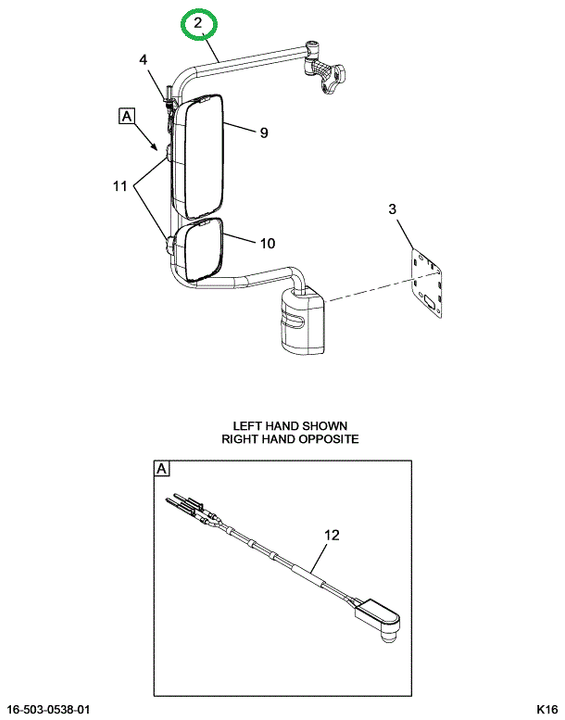 2515512C91 Bracket Assembly, Left Hand, B