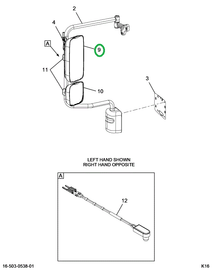 2515517C1 BRACKET,MIRROR HEAD, MAIN, NH,