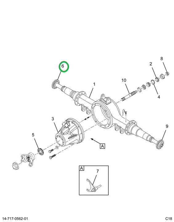 2515531C91 SHAFT,AXLE SHAFT RT SHORT ARM