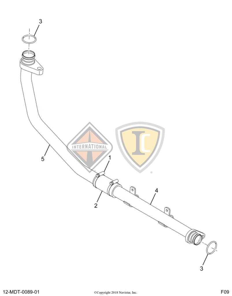 2515550C91 VALVE,KIT, EGR COOLANT TUBE