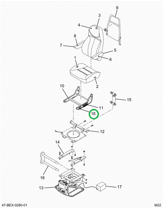 2515790C91 Heater, Seat, With Switch