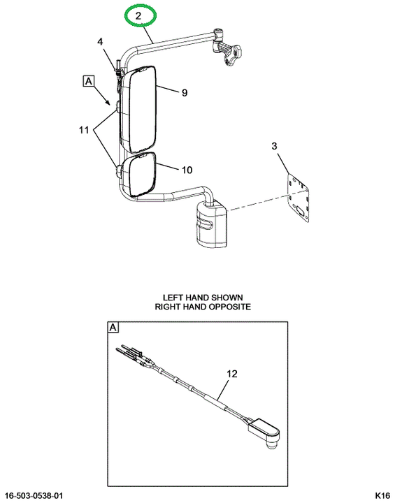 2515858C91 Bracket Assembly, Left Hand, B