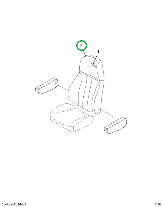 2515942C1 Cover, Back Cushion