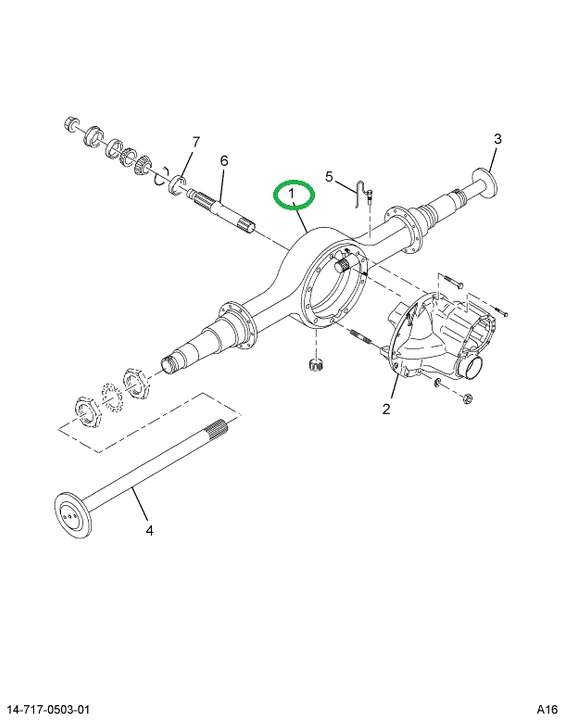 2515983C91 Housing, Rear Axle D40-156 Sta