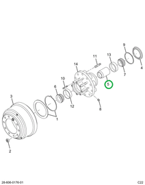 2516007C91 SPACER, WHEEL BEARING