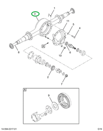 2516011C91 Housing, Axle Rear Rear R40 15