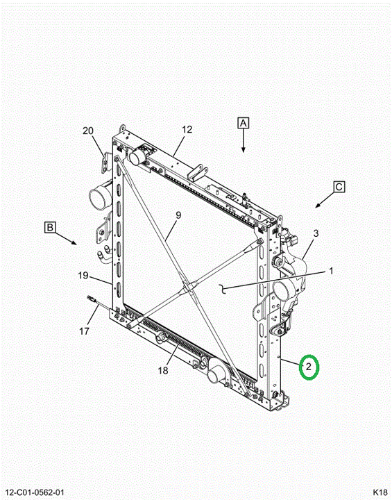 2516093C91 CHANNEL,RADIATOR,CHANNEL,RIGHT