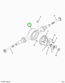 2516119C91 Housing, Rear Rear Axle R40-15