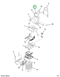2516437C91 CUSHION, UPHOLSTERED SEAT BACK